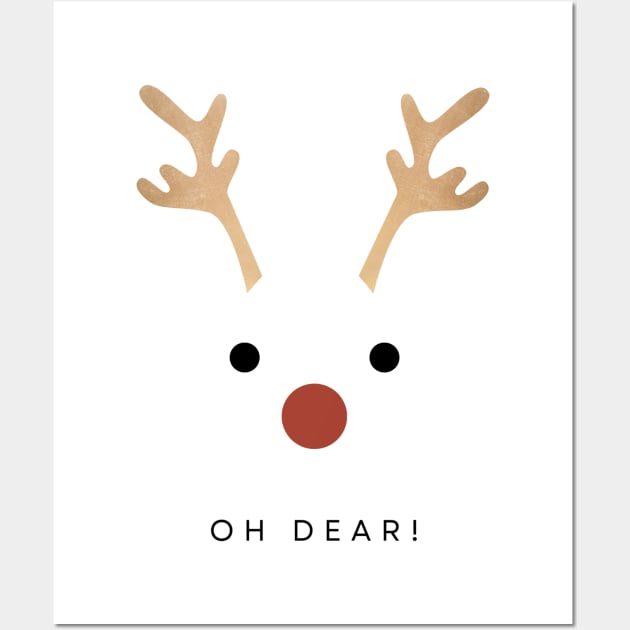 A Cute Christmas Deer Wall Art by DERY RC